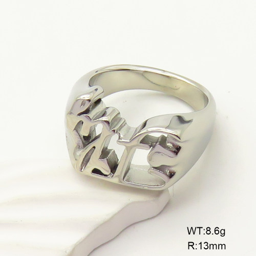 GER000990vbpb-066  6-8#  Handmade Polished  Stainless Steel Ring