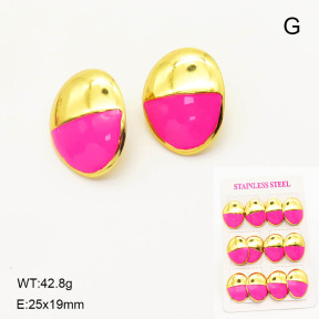 6E3002583vina-446  Stainless Steel Earrings