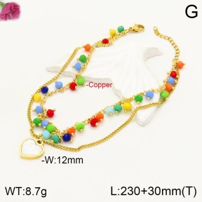 F2A900054bhva-J172  Fashion Copper Anklet