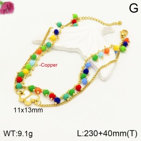 F2A900057bhva-J172  Fashion Copper Anklet