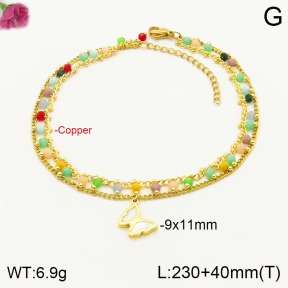 F2A900060bhva-J172  Fashion Copper Anklet