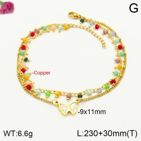 F2A900061bhva-J172  Fashion Copper Anklet