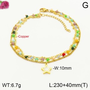 F2A900062bhva-J172  Fashion Copper Anklet