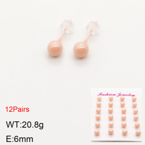 2E6000011bkab-244  Porcelain  Stainless Steel Earrings