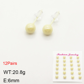 2E6000013bkab-244  Porcelain  Stainless Steel Earrings