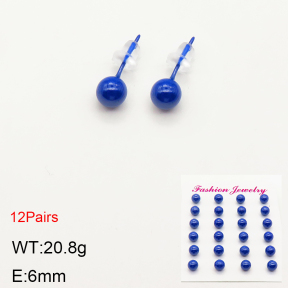 2E6000014bkab-244  Porcelain  Stainless Steel Earrings