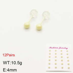 2E6000029bkab-244  Porcelain  Stainless Steel Earrings