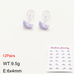 2E6000037bkab-244  Porcelain  Stainless Steel Earrings