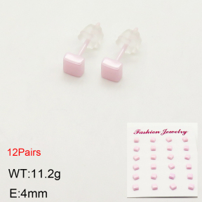 2E6000042bkab-244  Porcelain  Stainless Steel Earrings