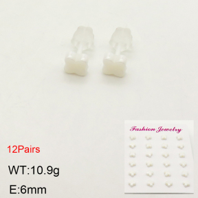 2E6000048bkab-244  Porcelain  Stainless Steel Earrings