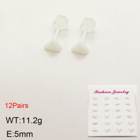 2E6000052bkab-244  Porcelain  Stainless Steel Earrings