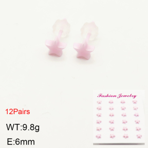 2E6000059bkab-244  Porcelain  Stainless Steel Earrings