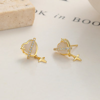 JE6874vhnm-Y06  925 Silver Earrings  WT:1.55g  15*7.7mm