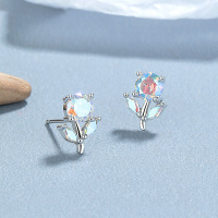 JE6894vhli-Y06  925 Silver Earrings  WT:1.45g  10.6*7.3mm