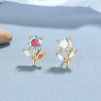 JE6895vhli-Y06  925 Silver Earrings  WT:1.45g  10.6*7.3mm