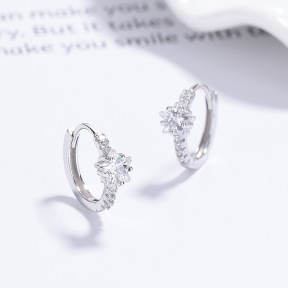 JE6896aijo-Y06  925 Silver Earrings  WT:1.7g  12.7*15.5mm