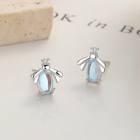 JE6898vhlo-Y06  925 Silver Earrings  WT:1g  9.3*8.2mm