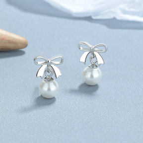 JE6904vhpm-Y06  925 Silver Earrings  WT:1.4g  13.6*9.6mm