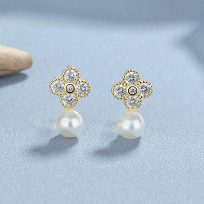 JE6909vhni-Y06  925 Silver Earrings  WT:1.6g  12.8*7.6mm