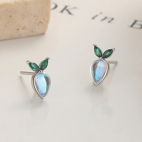 JE6912bhio-Y06  925 Silver Earrings  WT:0.75g  9*5.4mm