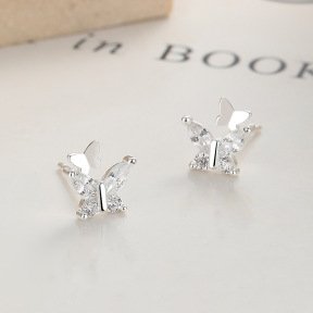 JE6918bhhm-Y06  925 Silver Earrings  WT:0.75g  7.8*7.7mm