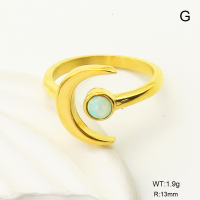 6R4000986ahlv-106D  316 SS Synthetic Opal ,Handmade Polished  Stainless Steel Ring