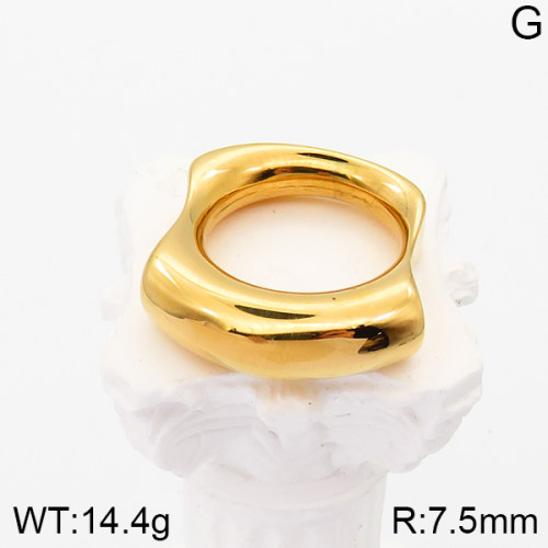 5R2002581bhva-066  6-8#  Handmade Polished  Stainless Steel Ring