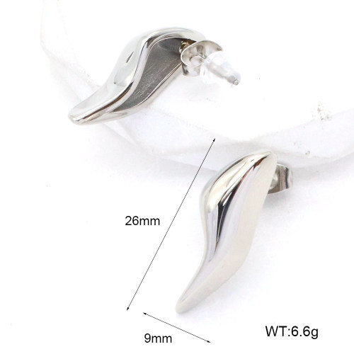 GEE001954vbpb-066  Handmade Polished  Stainless Steel Earrings