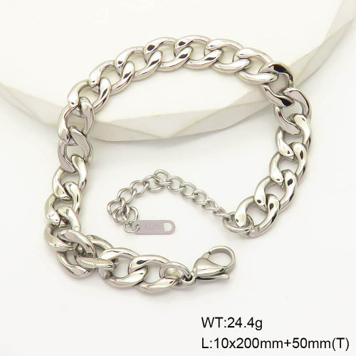 GEB000569vbpb-066  Handmade Polished  Stainless Steel Bracelet