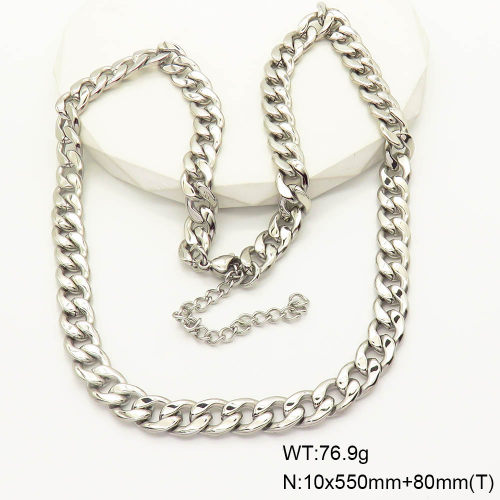 GEN001421vhha-066  Handmade Polished  Stainless Steel Necklace