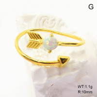 6R4001000vhll-700  316 SS Synthetic Opal ,Handmade Polished  Stainless Steel Ring