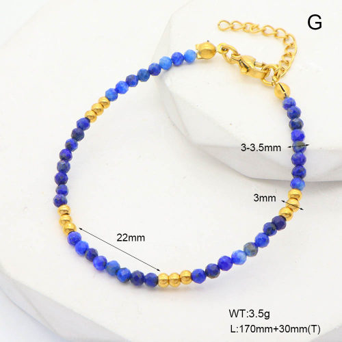 6B4002982vhha-908  Lapis Lazuli  Stainless Steel Bracelet