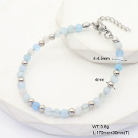 6B4002987bhia-908  Aquamarine  Stainless Steel Bracelet