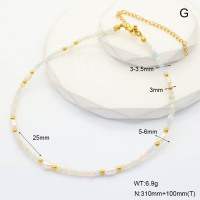 6N4004272vihb-908  Morganite & Cultured Freshwater Pearls  Stainless Steel Necklace