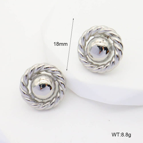 GEE002025vbpb-066  Handmade Polished  Stainless Steel Earrings