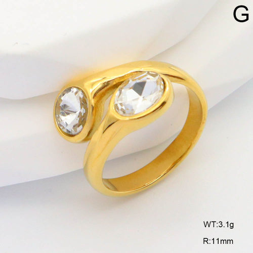 GER001060bhia-066  Zircon,Handmade Polished  Stainless Steel Ring