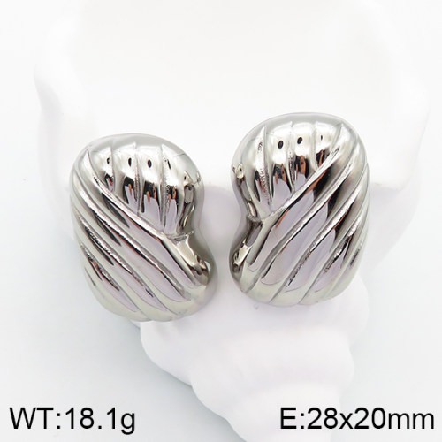 5E2003348bhva-066  Handmade Polished  Stainless Steel Earrings