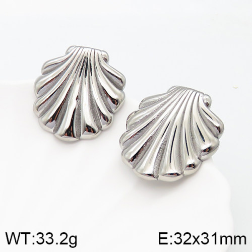 5E2003407bhva-066  Handmade Polished  Stainless Steel Earrings