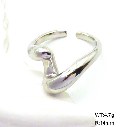 GER001037vbpb-066  Shell,Handmade Polished  Stainless Steel Ring