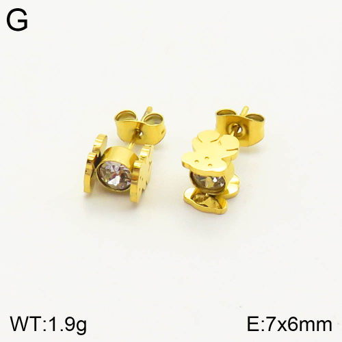 TE2000314vbpb-317  SS Bear Earrings