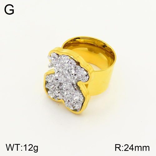 TR2000103bhia-317  6-9#  SS Bear Rings