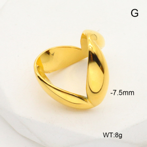 GER000900bhva-066  6-8#  Handmade Polished  Stainless Steel Ring