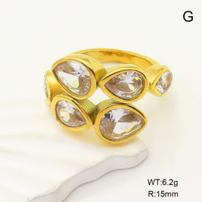 GER001021bhia-066  Zircon,Handmade Polished  Stainless Steel Ring