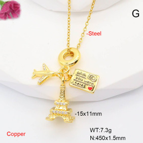 F6N407628baka-L017  Fashion Copper Necklace