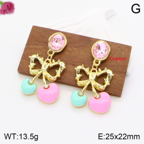 F2E201187vbmb-J109  Fashion Copper Earrings