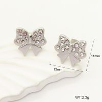 6E4004201bbom-G034  SS 316  Czech Stones,Handmade Polished  Stainless Steel Earrings