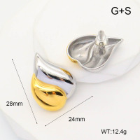 GEE002088ahjb-066  Handmade Polished  Stainless Steel Earrings