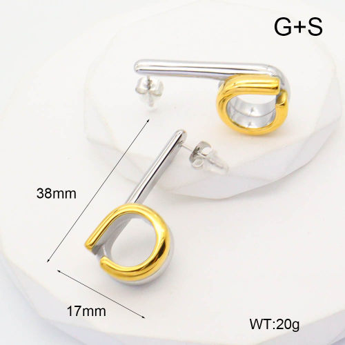 GEE002091ahjb-066  Handmade Polished  Stainless Steel Earrings