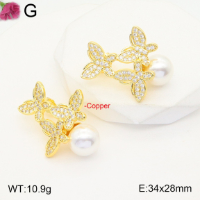 F2E401347ahjb-J22  Fashion Copper Earrings