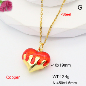 F6N301018baka-L017  Fashion Copper Necklace